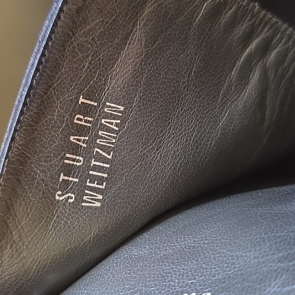 Nwot Stuart Weitzman  Blue and Black  Suede Wedge Knee-High Boots 9M - Picture 15 of 15